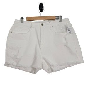 GOOD AMERICAN Good 90's Loose Fitted Waist Cropped Knees Bermuda Shorts 12/31